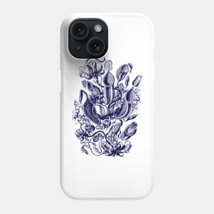 Ernst Haeckel Pitcher Plant Navy Blue Phone Case