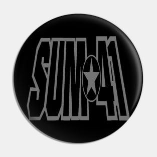 sum 41 grey star vintage Pin