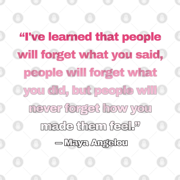 Quotes By Famous People - Maya Angelou by EunsooLee