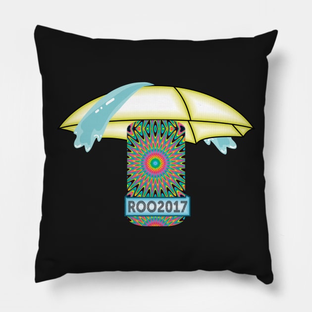 Psychedelic Mushroom Pillow by ThatWeirdGirlStore