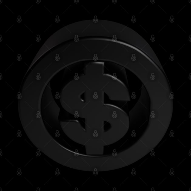 3D Dollar - Matte-Black by 3DMe