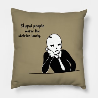 'Aesthetic Lonesome Skull Logo design' Pillow