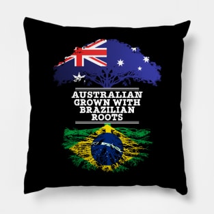 Australian Grown With Brazilian Roots - Gift for Brazilian With Roots From Brazil Pillow