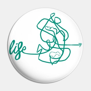 Life - green Pin