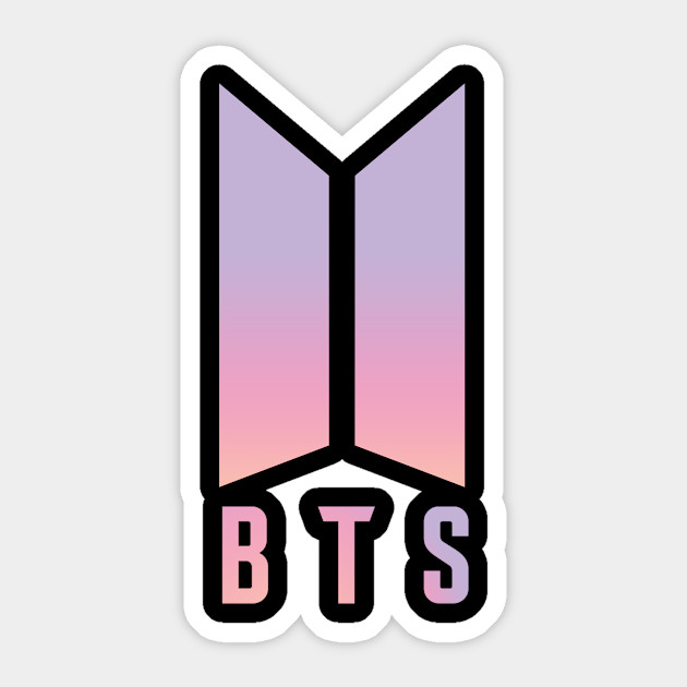 Bts Logo Coloured Min Suga Adesivo Teepublic It