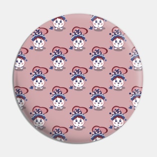 Cute Pink-Blue Mushrooms Pin