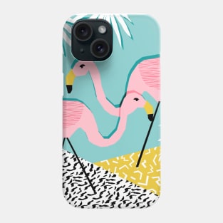 Bro - 80s flamingo art Phone Case