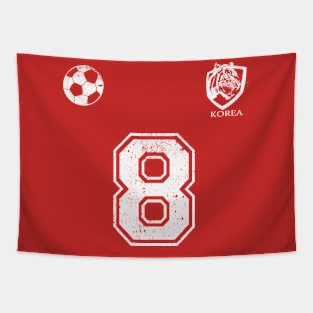 Korean soccer red tee for world cup Tapestry