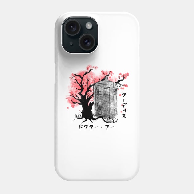 Sumi-e Time Machine Phone Case by leepianti