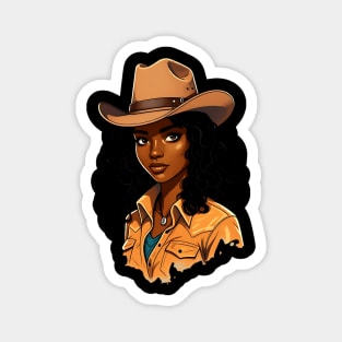 Black Cowgirl Magnet