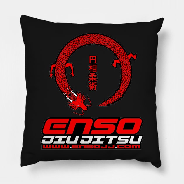 Enso Jiu Jitsu Main Logo Pillow by eokakoart
