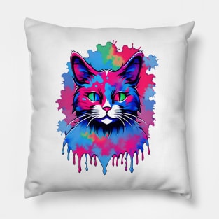 Tie Dye Cat Pillow