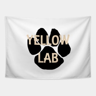 Labrador Retriever Yellow name paw Tapestry