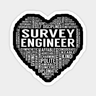 Survey Engineer Heart Magnet