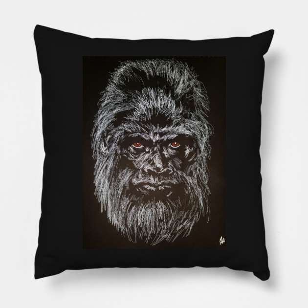 Sasquatch: Chensapa (Black Tree) Pillow by SandiaOFC