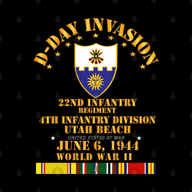 22nd Infantry Regt - 4th ID - D Day w SVC by twix123844