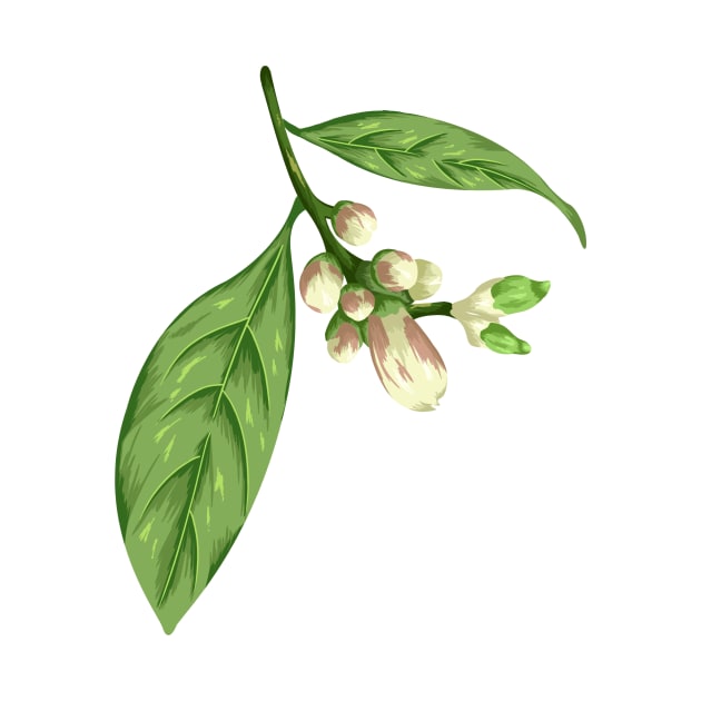 Lemon Buds Botanical by Salfiart