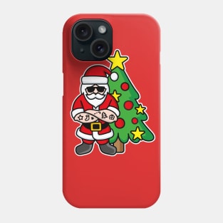 Hipster ROCK Santa Claus tattoo Christmas tree Phone Case