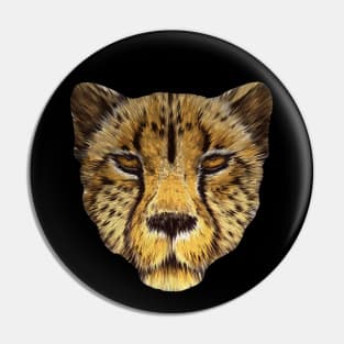 cheetah head design Pin