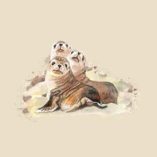 Watercolor Seals Animals T-Shirt