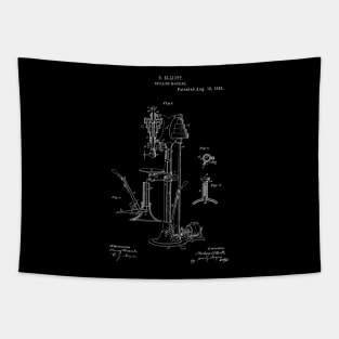 Drill Milling Machine Vintage Patent Hand Drawing Tapestry