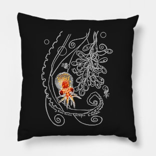 Baby Octopus Doodle - for dark background Pillow