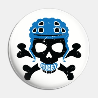 Rugby Fan Pirate Headgear Skull Pin