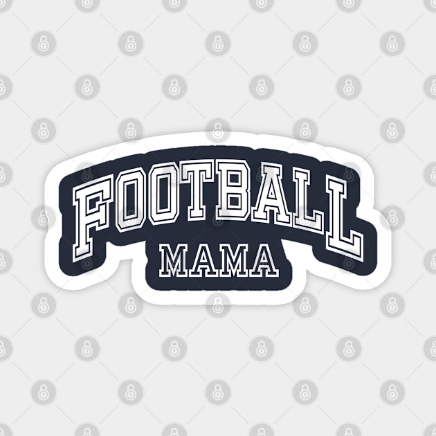 Football Mama College, Retro Football Player Mom Magnet by WaBastian