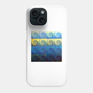 Abstract tiles and waves pattern Phone Case