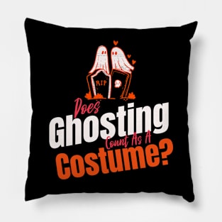 “Does Ghosting Count As A Costume?” Awkward Ghosts In A Graveyard Pillow