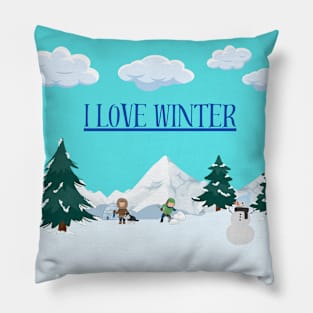 I Love Winter Pillow