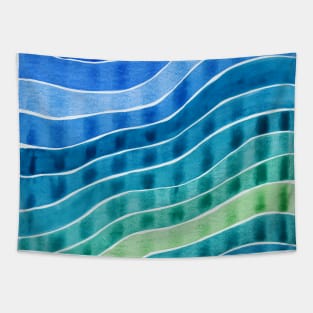 Blue stripes Tapestry