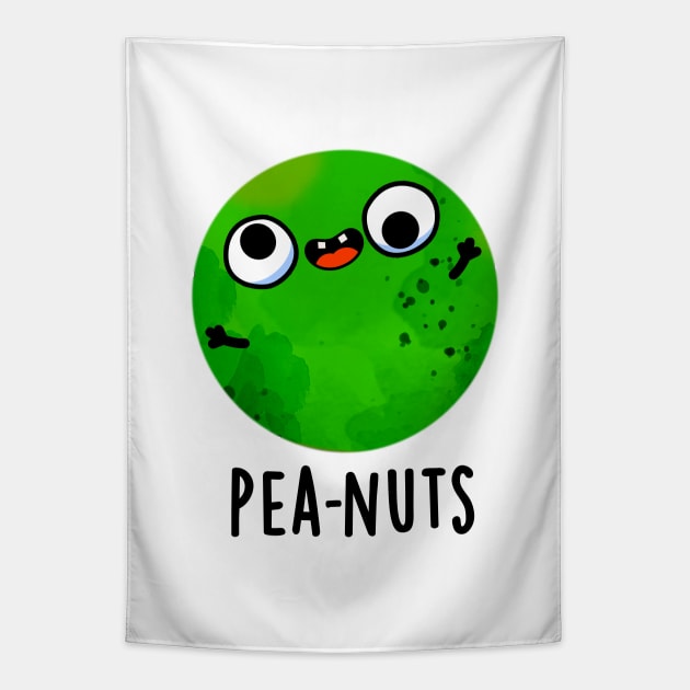 Pea-nuts Funny Crazy Pea Pun Tapestry by punnybone