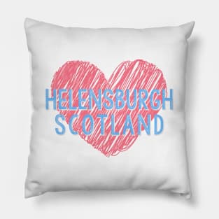 Helensburgh Scotland Love Heart Scottish Town Pillow