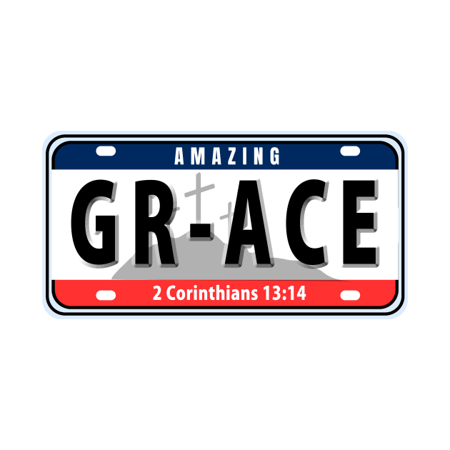 AMAZING GRACE EASTER CHRISTIAN NUMBER PLATE by 3nityONE