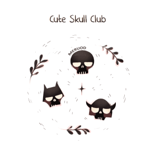 Cute Skull Club (without Bg) T-Shirt