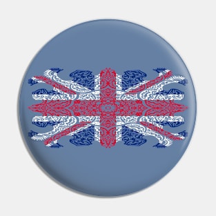 UK mandala Pin