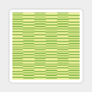 Funky Stripes in Green and Yellow Magnet