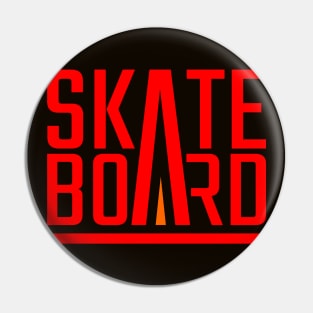 skateboard typhography letter Pin