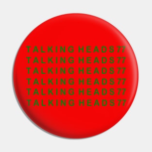 Retro Logo T A L K I N G H E A D S Pin