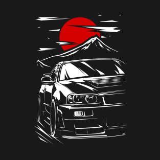 Nissan Skyline R34 GT-R Haruna Front T-Shirt