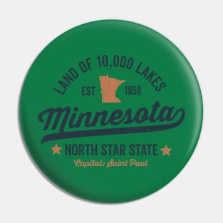 Minnesota Land of 10,000 Lakes Pin