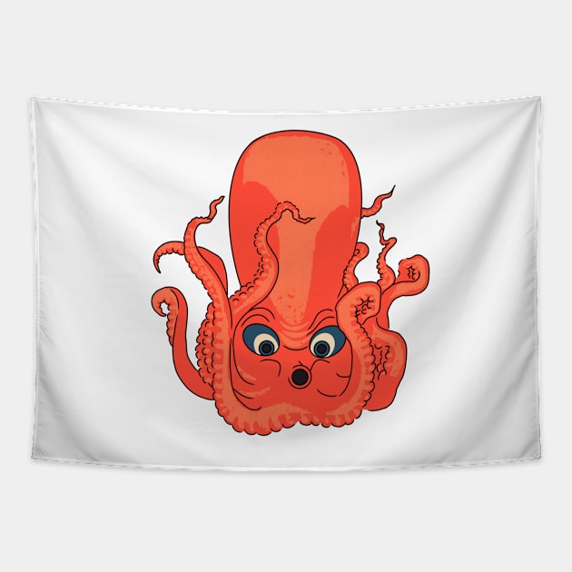 Japanese styled octopus Tako Tapestry by CreatureM