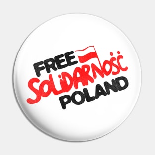 Free Solidarnosc Poland Pin