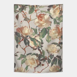 Soft Vintage Rose Pattern Tapestry