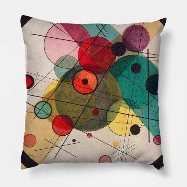 Wassily Kandinsky Abstract Art Pillow by KOTFILMS