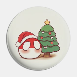 Merry Poland Christmas Pin