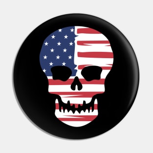 American Skull Pin