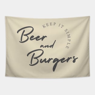 Keep it simple, Beer and Burgers Tapestry