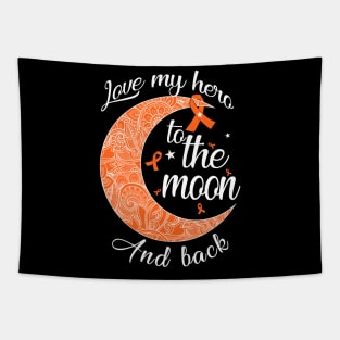 love kidney cancer hero to the moon Tapestry